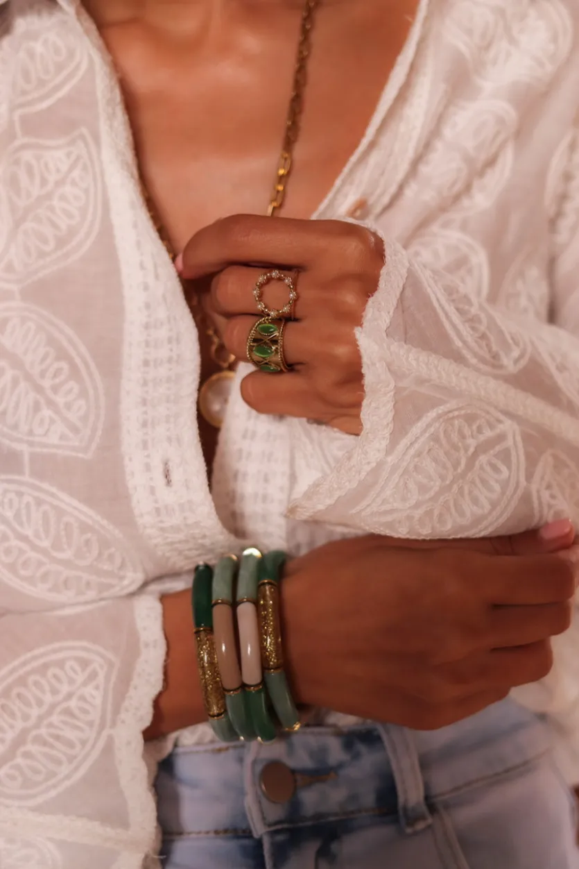 Shop Bague Lily verte Bagues