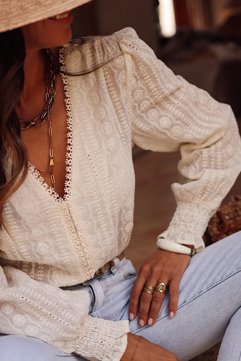 Flash Sale Blouse Alessia beige Blouses