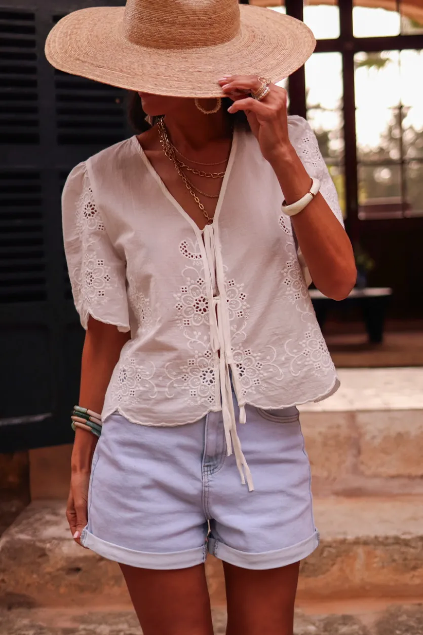 Discount Blouse Capri blanche Blouses