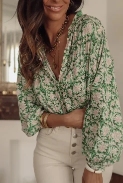 Sale Blouse Clay verte Blouses
