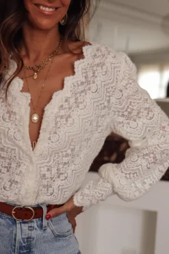 Clearance Blouse dentelle Lynn écru Blouses