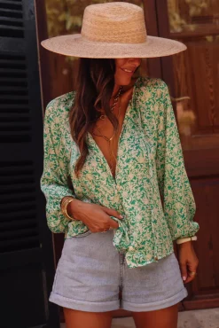 Flash Sale Blouse Hava verte Blouses