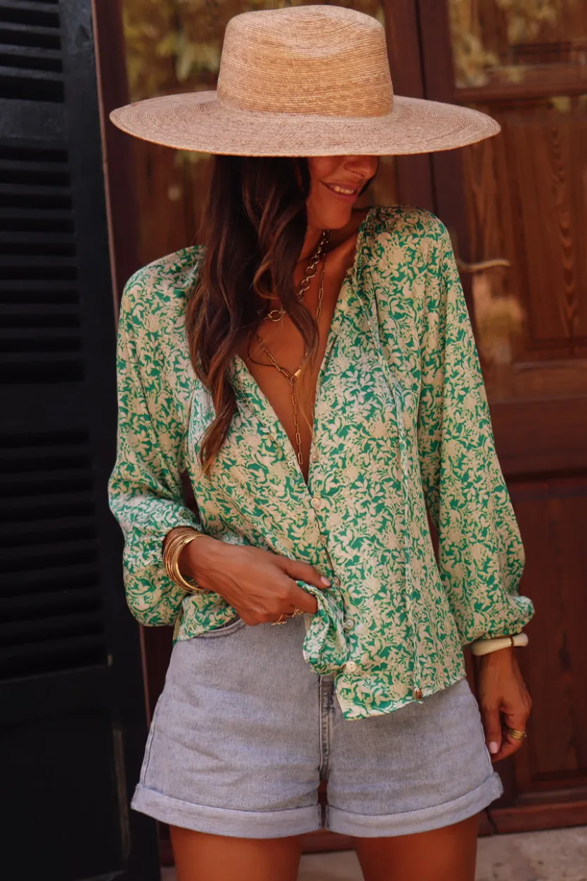 Flash Sale Blouse Hava verte Blouses