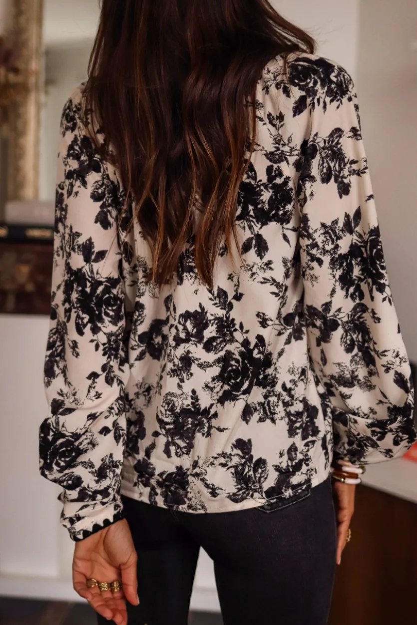 Discount Blouse Jill noire et écrue Blouses