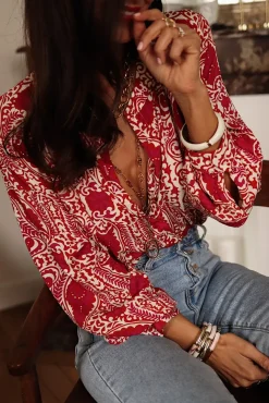 Best Sale Blouse Élia brique Blouses