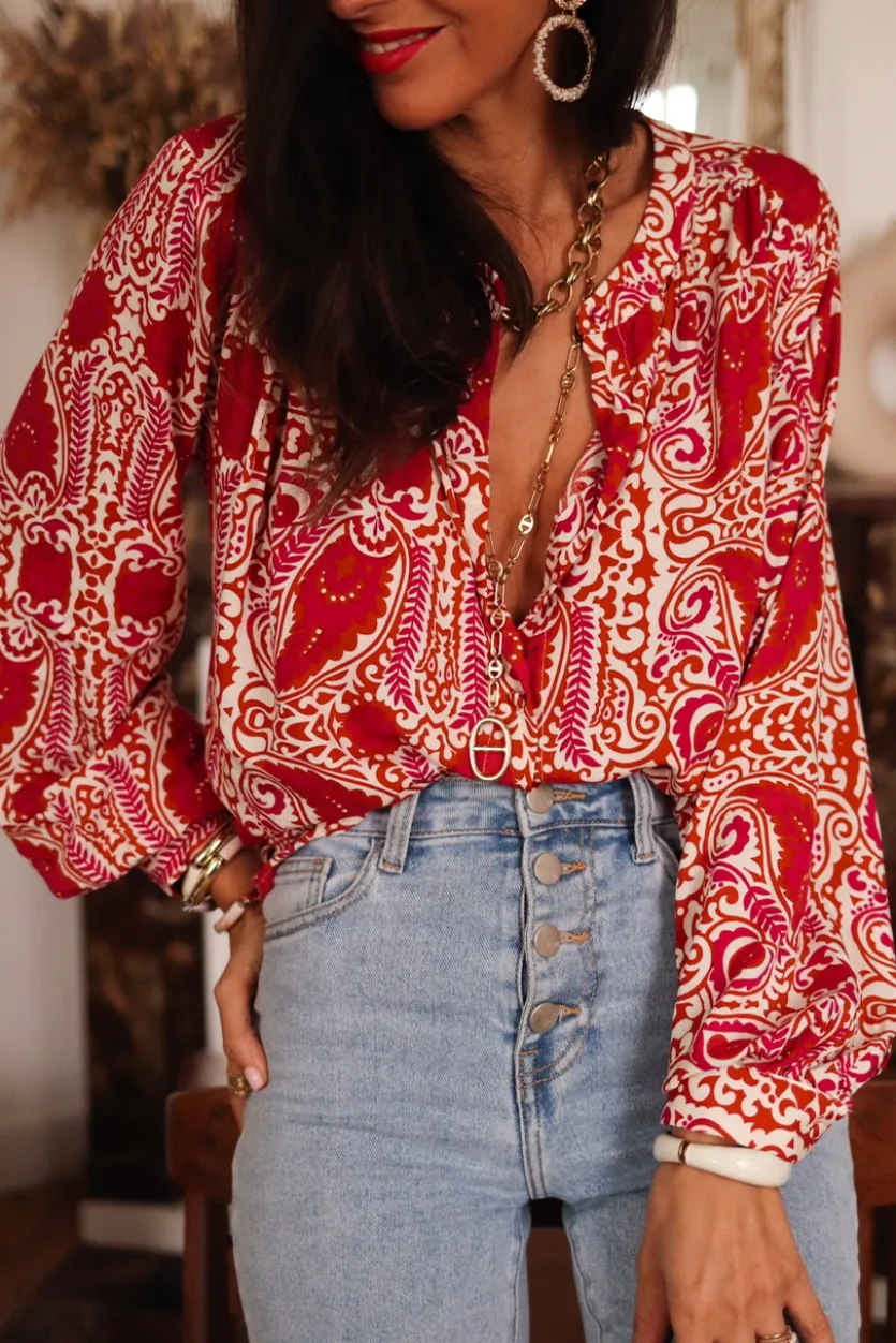 Best Sale Blouse Élia brique Blouses