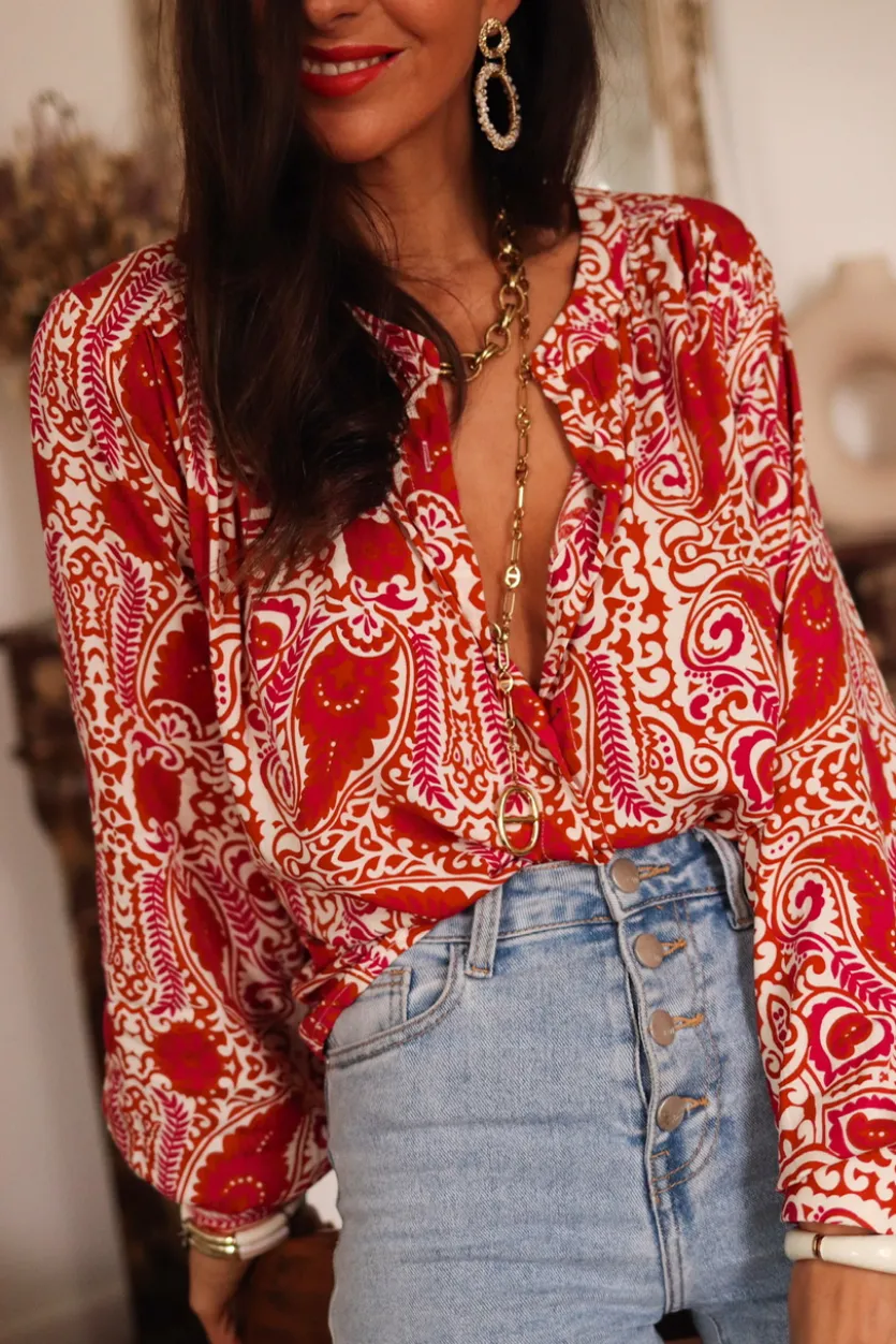 Best Sale Blouse Élia brique Blouses
