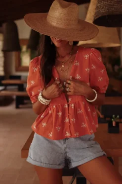 Clearance Blouse Lio terracotta Blouses