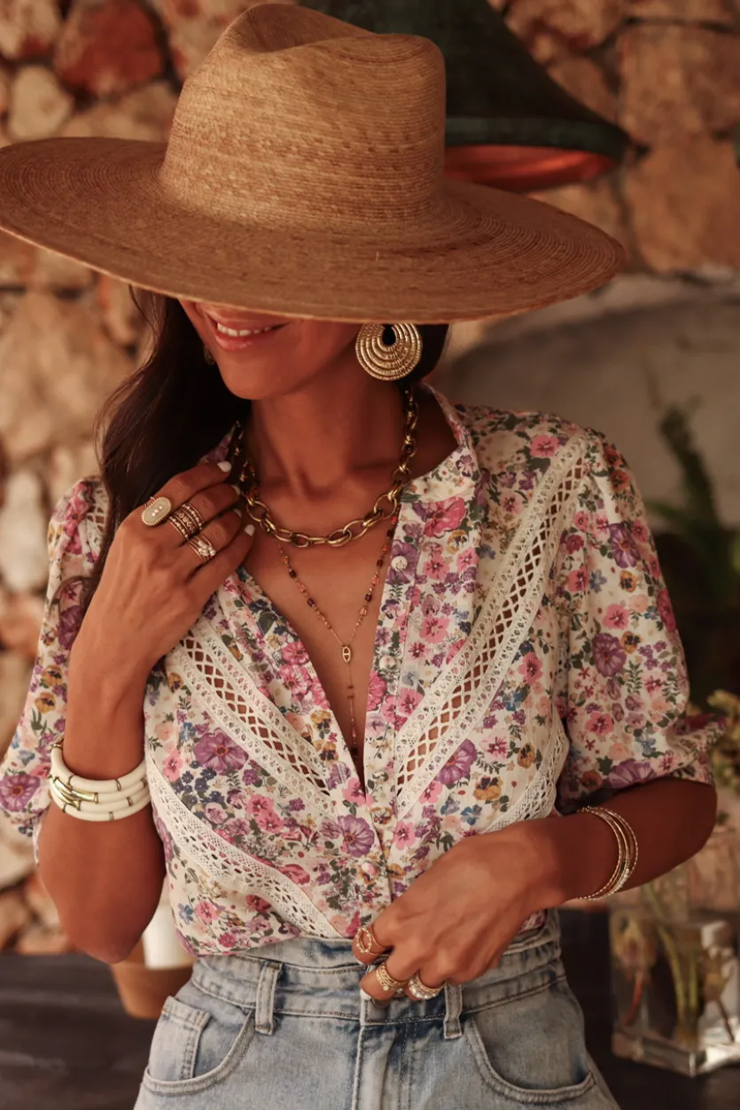 Hot Blouse Lysia parme Blouses
