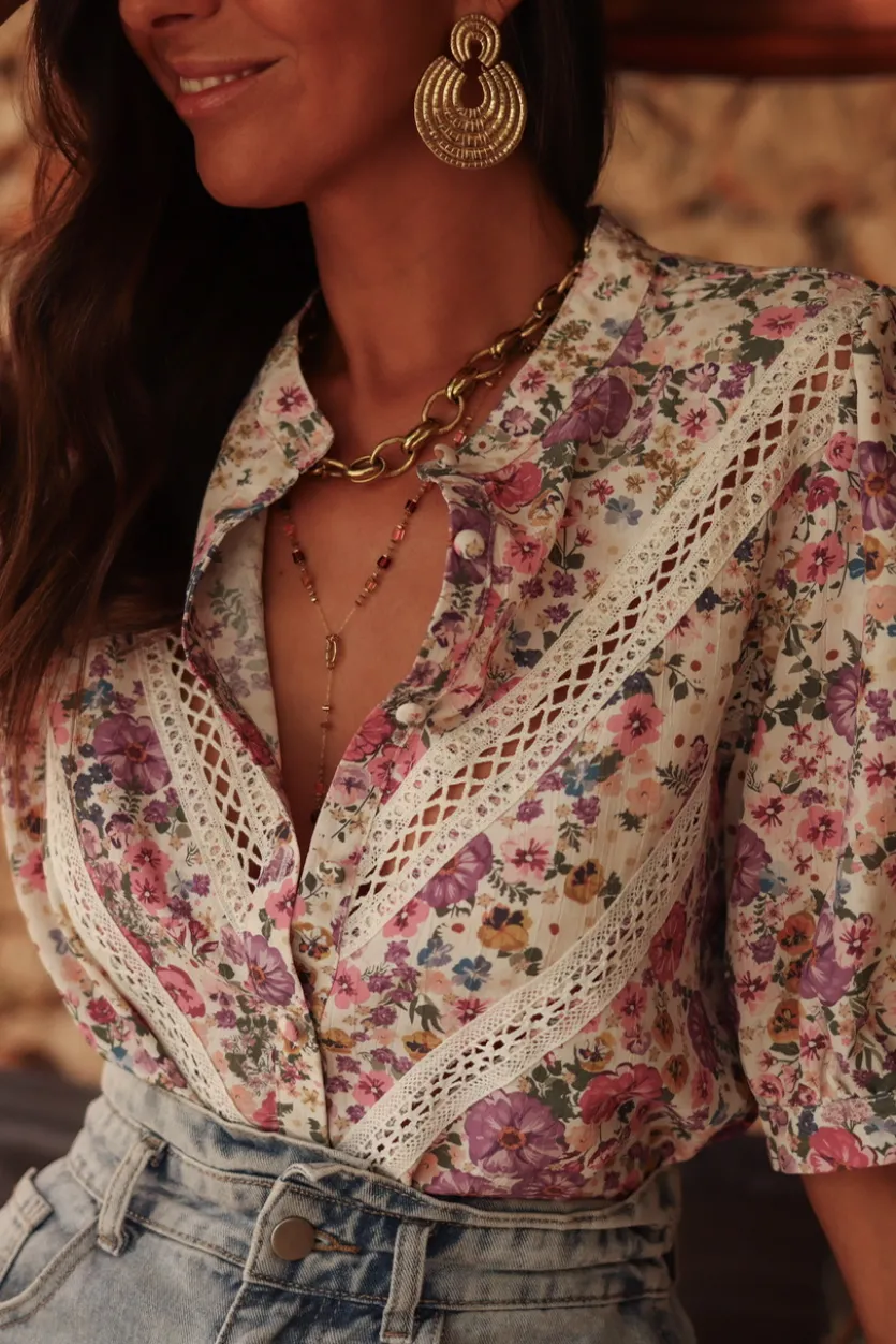 Hot Blouse Lysia parme Blouses