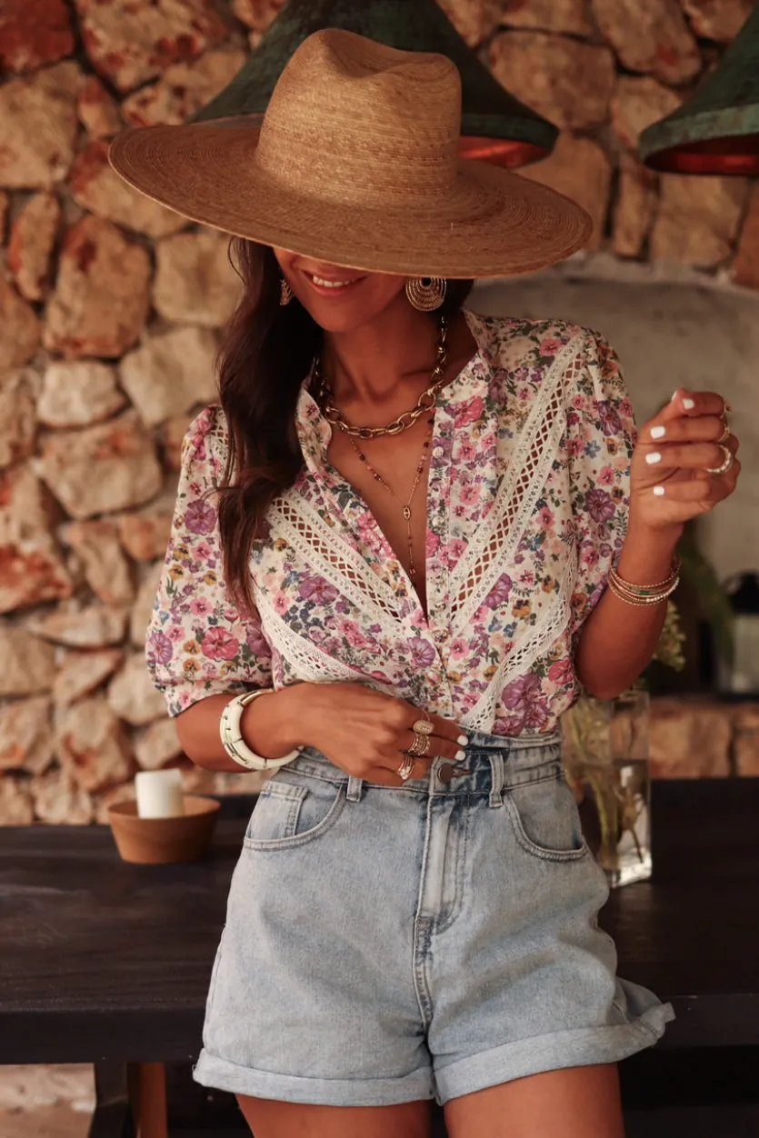 Hot Blouse Lysia parme Blouses