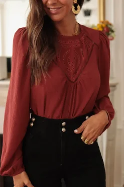 Best Sale Blouse Manola terracotta Blouses