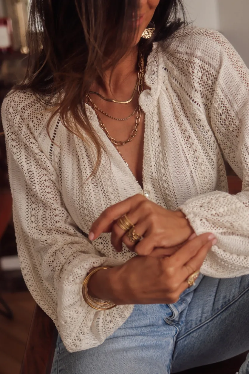 Shop Blouse Mira écrue Blouses