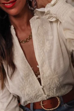 Best Blouse Monica brodée écru Blouses