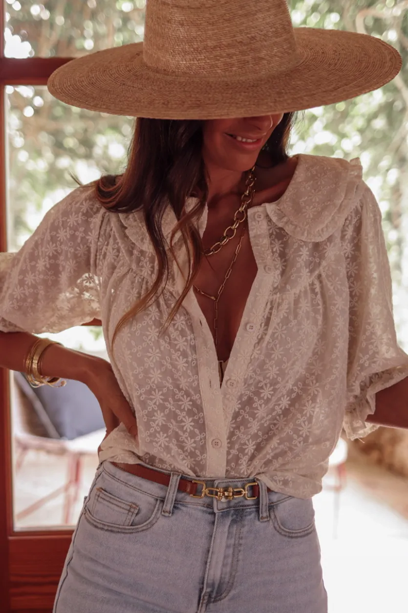 Hot Blouse Palma beige Blouses