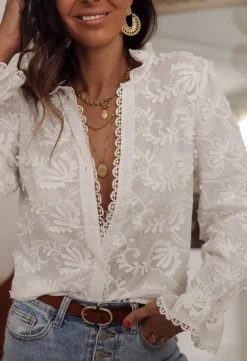 Clearance Blouse Érika blanche Blouses