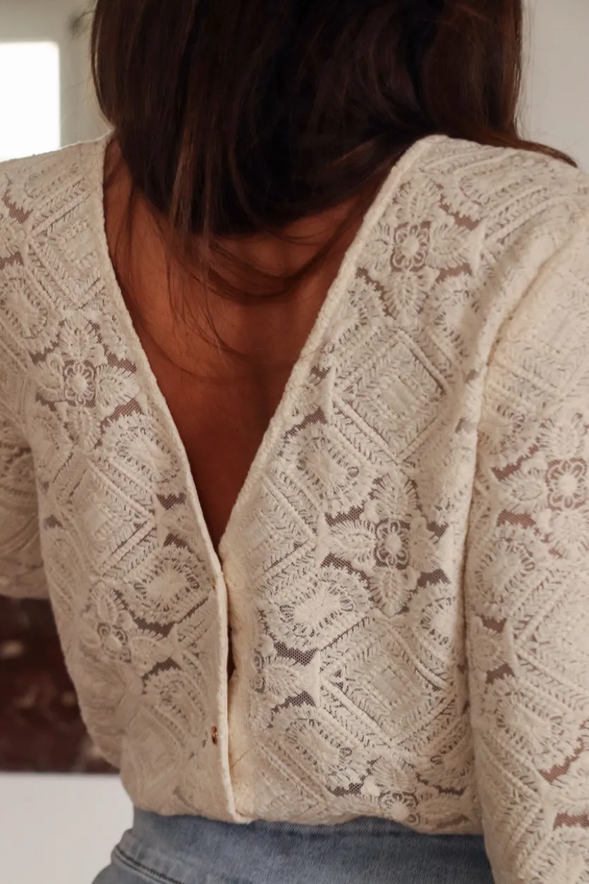 Flash Sale Blouse Rosyna beige Blouses