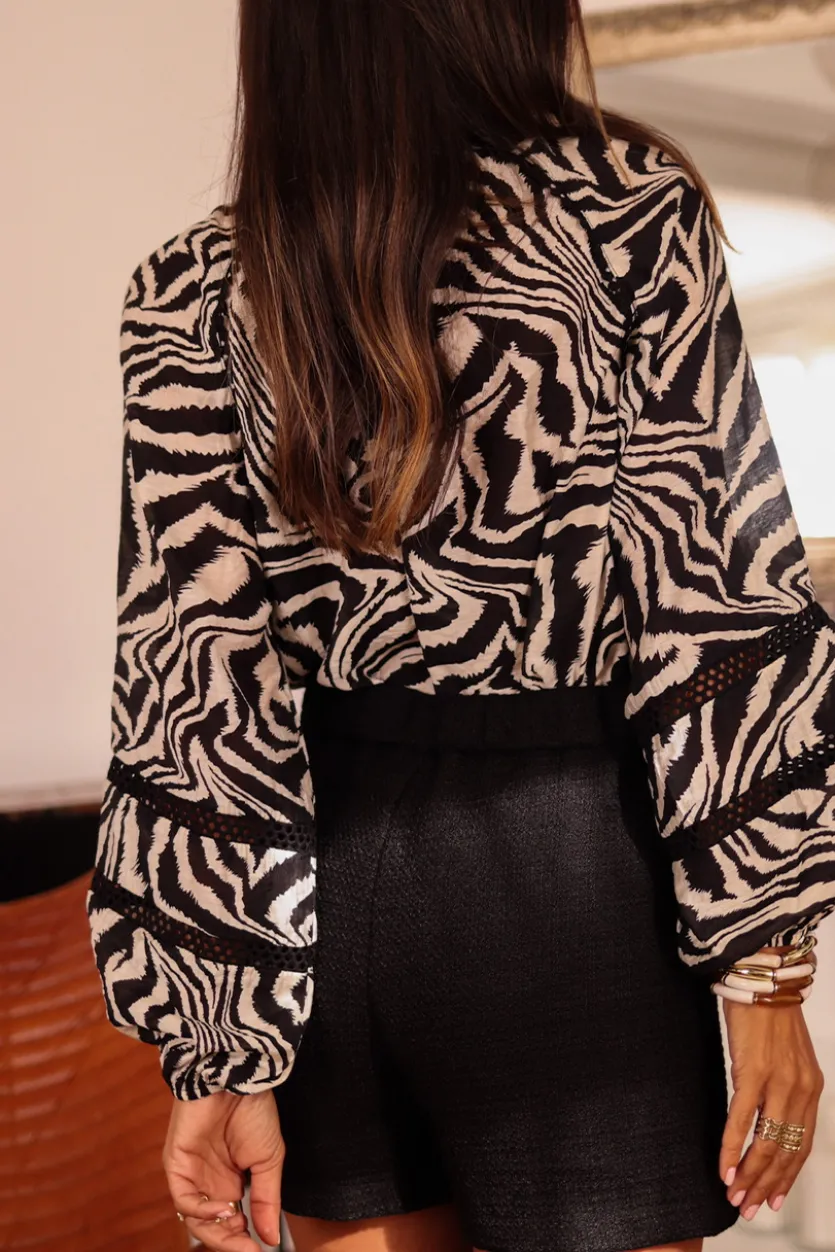Flash Sale Blouse Tally imprimé zébré Blouses