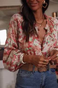 Shop Blouse Wyna terracotta Blouses