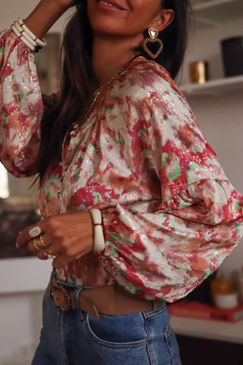 Shop Blouse Wyna terracotta Blouses