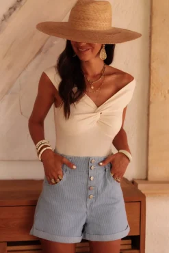 Store Body Bruna beige Bodys|Tops