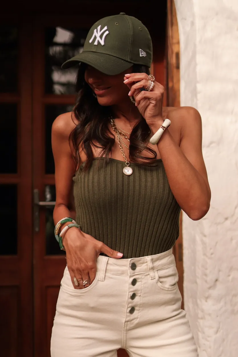 Cheap Bustier Bella kaki Tops