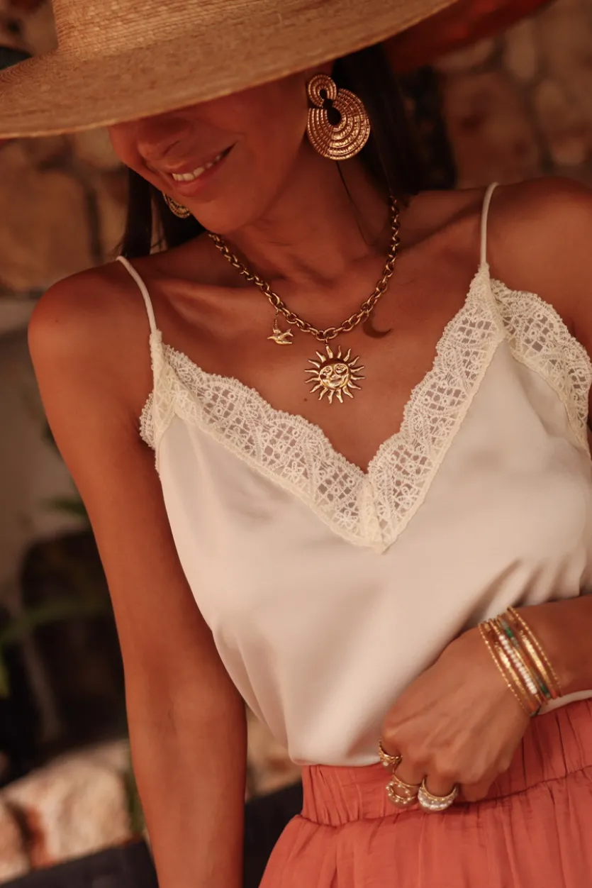 Discount Caraco Chiara beige Tops