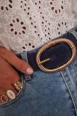 Best Ceinture cuir Joey bleu nuit Ceintures