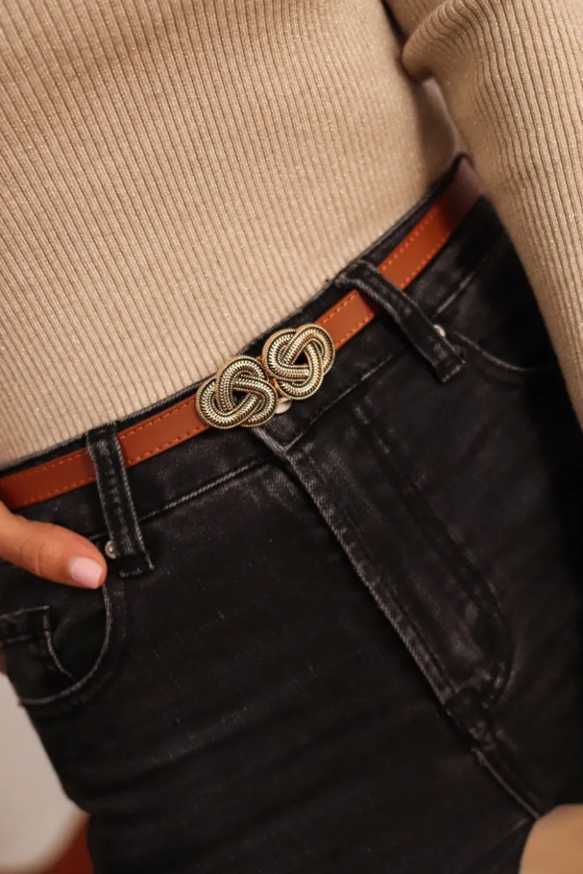 Cheap Ceinture Liza camel Ceintures