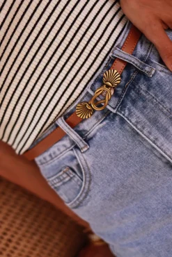 Outlet Ceinture Talie en cuir Camel Ceintures