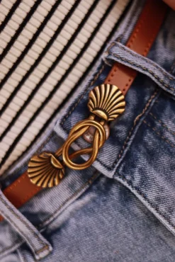 Outlet Ceinture Talie en cuir Camel Ceintures