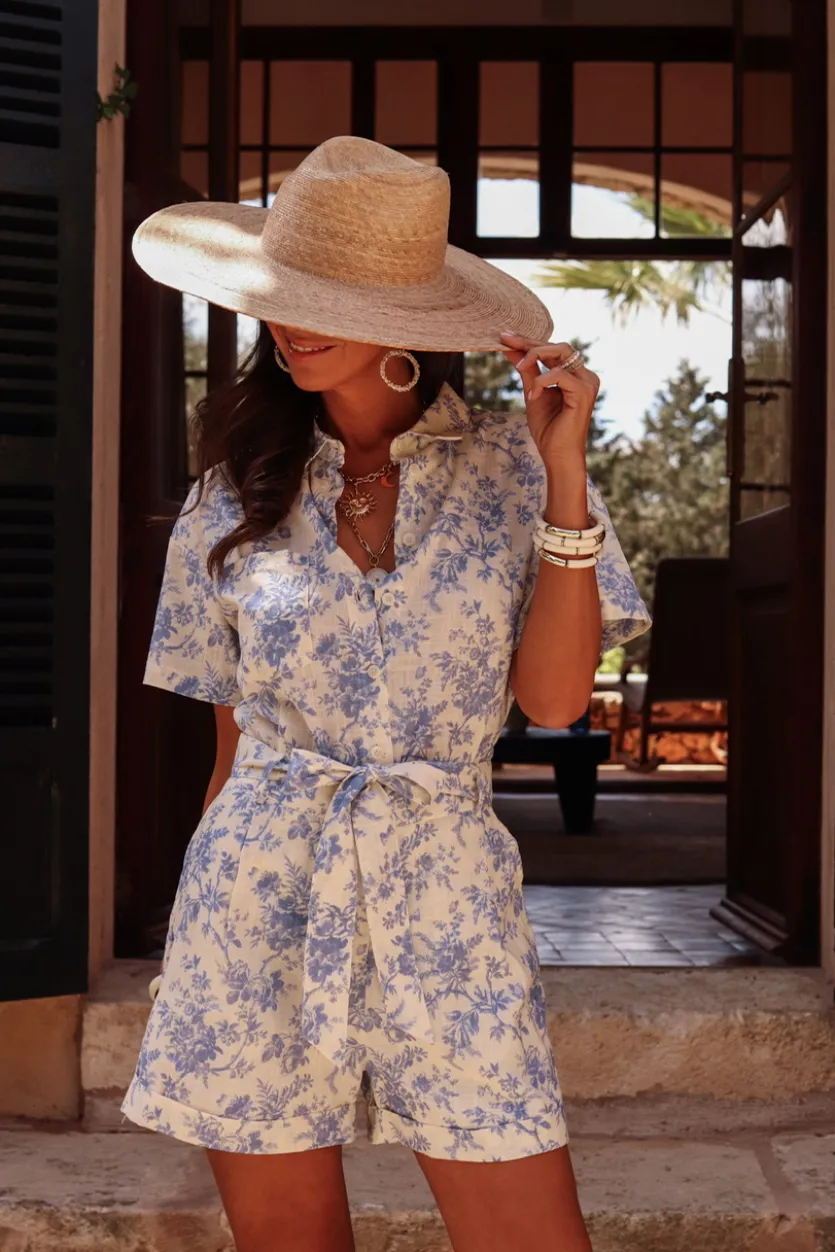 Shop Combi-short Charly bleue Combinaisons