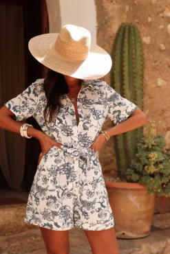 Online Combi-short Fedora bleue Combinaisons