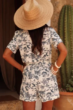 Online Combi-short Fedora bleue Combinaisons