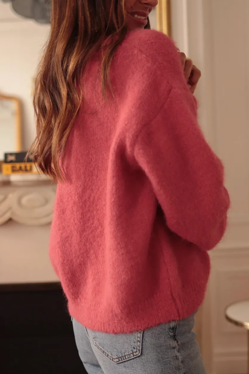 Sale Gilet Abel rose framboise Gilets