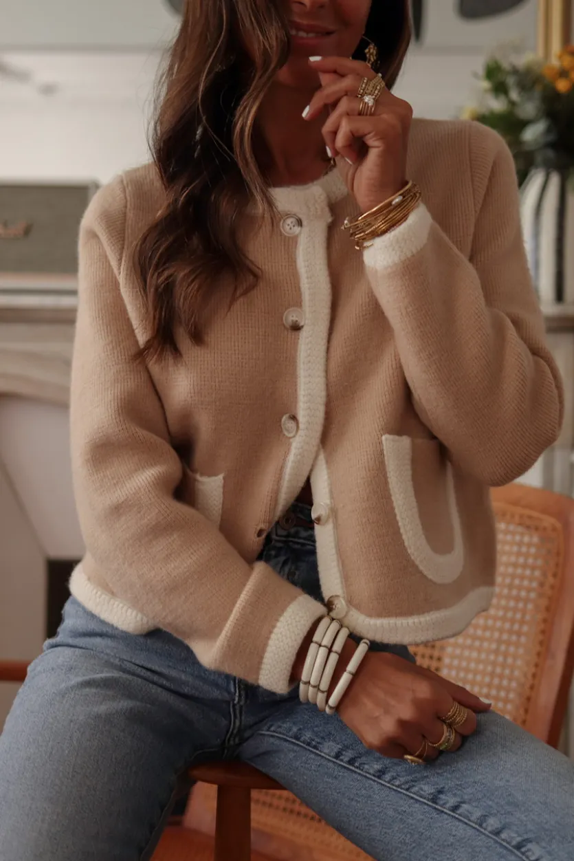 Cheap Gilet Alma camel Gilets