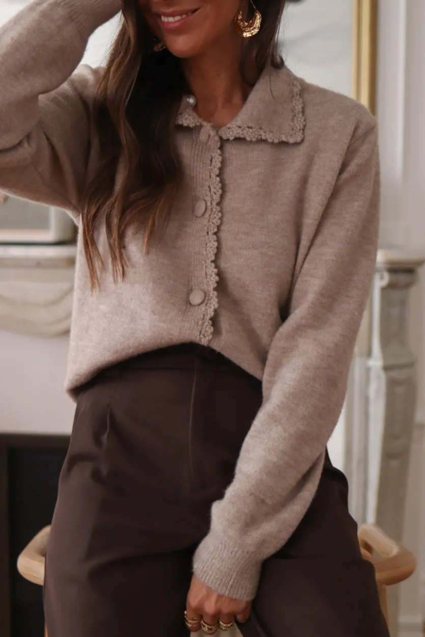 Cheap Gilet Camille taupe Gilets