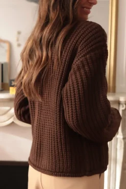 Sale Gilet Maddie marron Gilets