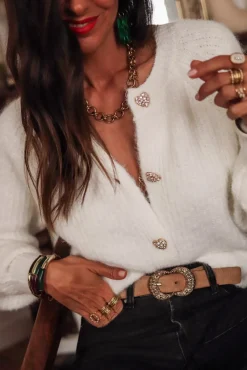 Shop Gilet Soho écru Gilets