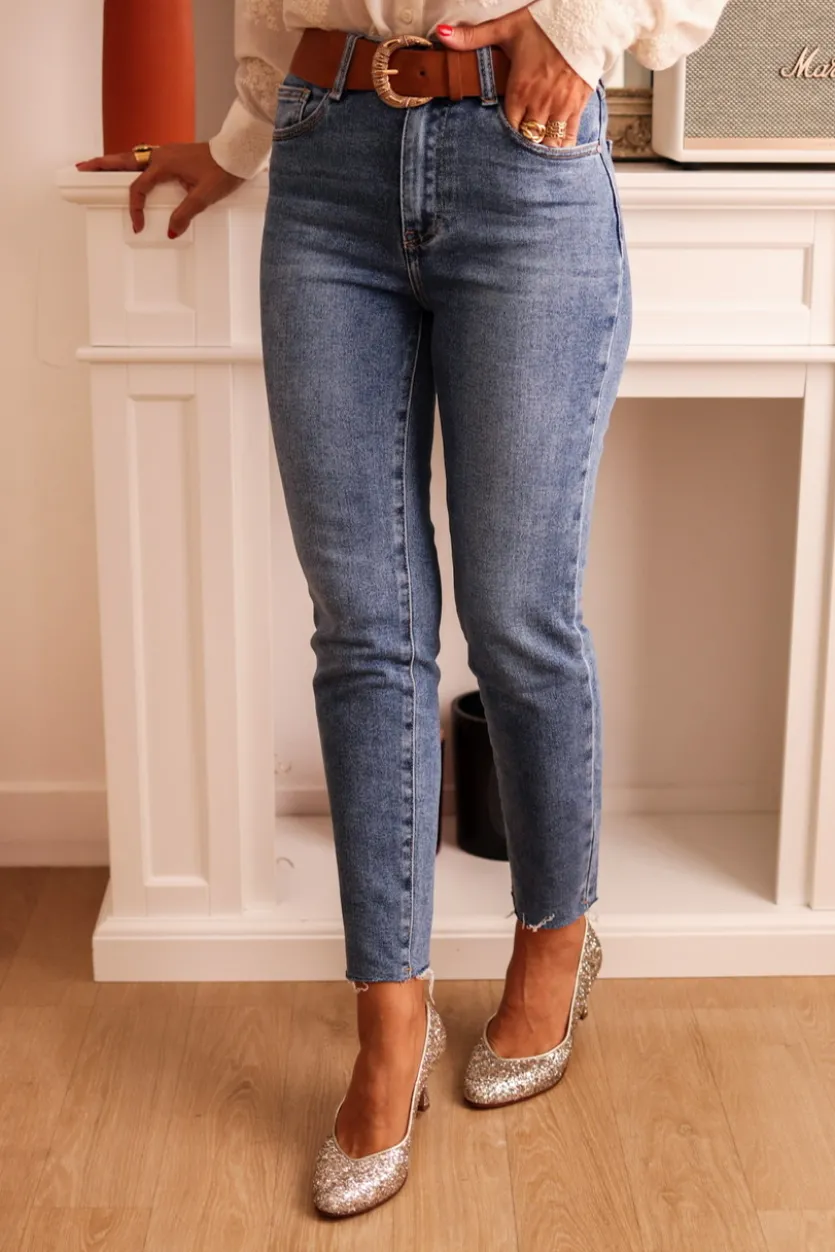 Best Sale Jean Lois bleu foncé cropped Jeans