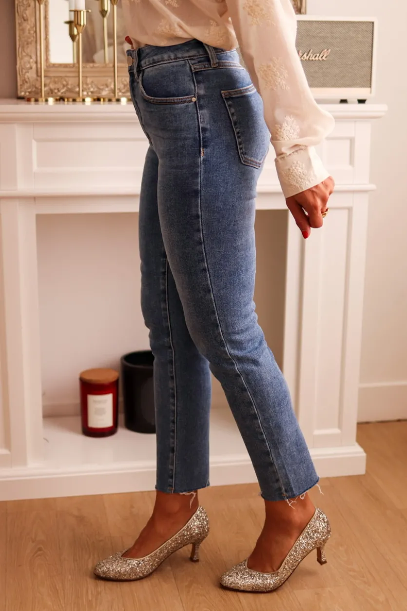 Best Sale Jean Lois bleu foncé cropped Jeans