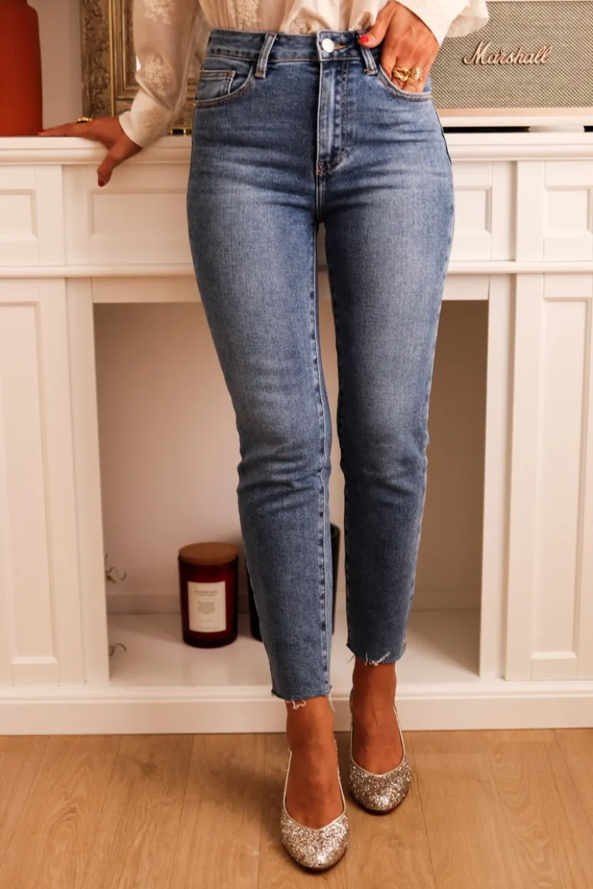 Best Sale Jean Lois bleu foncé cropped Jeans