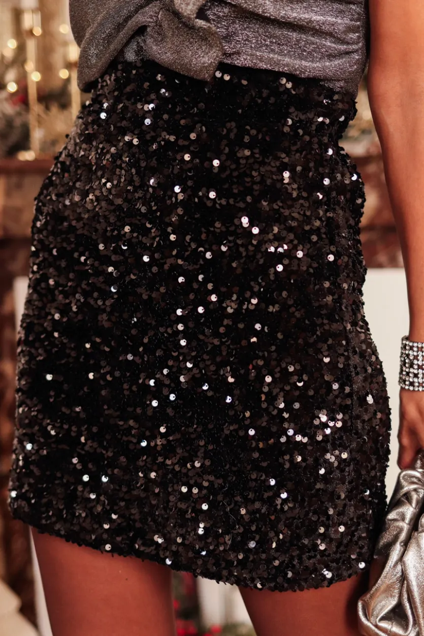 Best Sale Jupe à sequins Baila noire Jupes