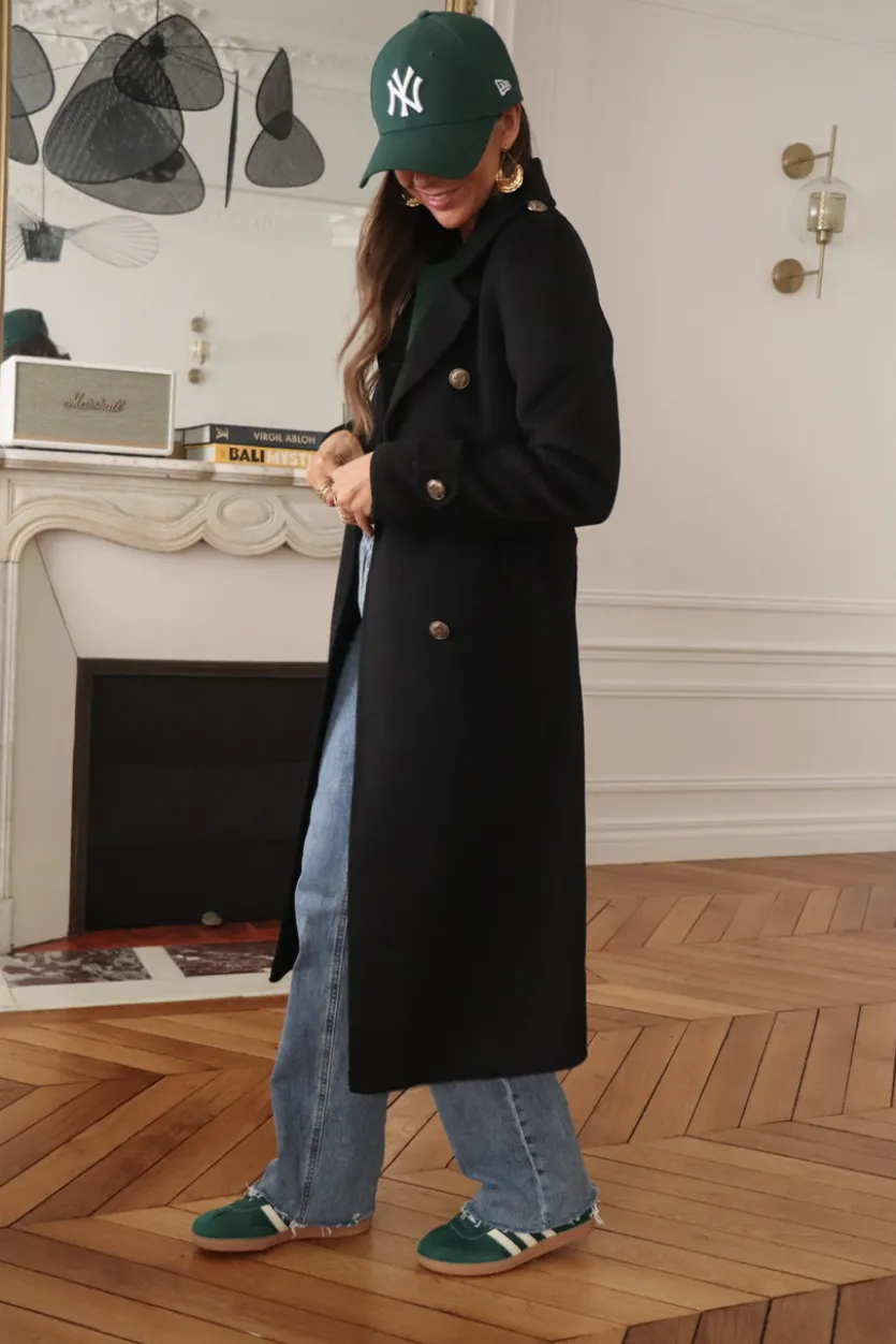Shop Manteau Apolline Noir Manteaux