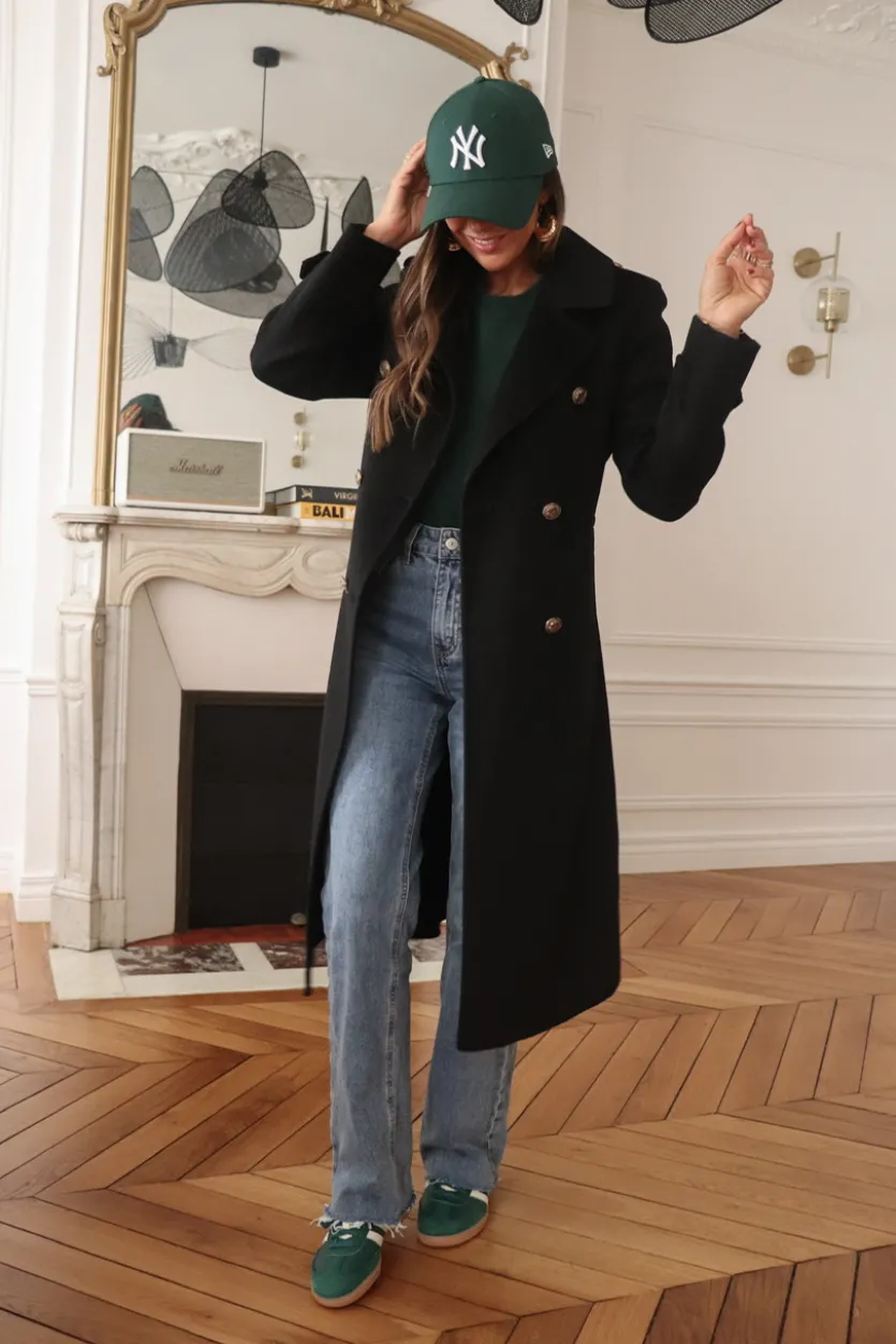 Shop Manteau Apolline Noir Manteaux