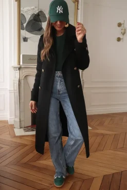 Shop Manteau Apolline Noir Manteaux