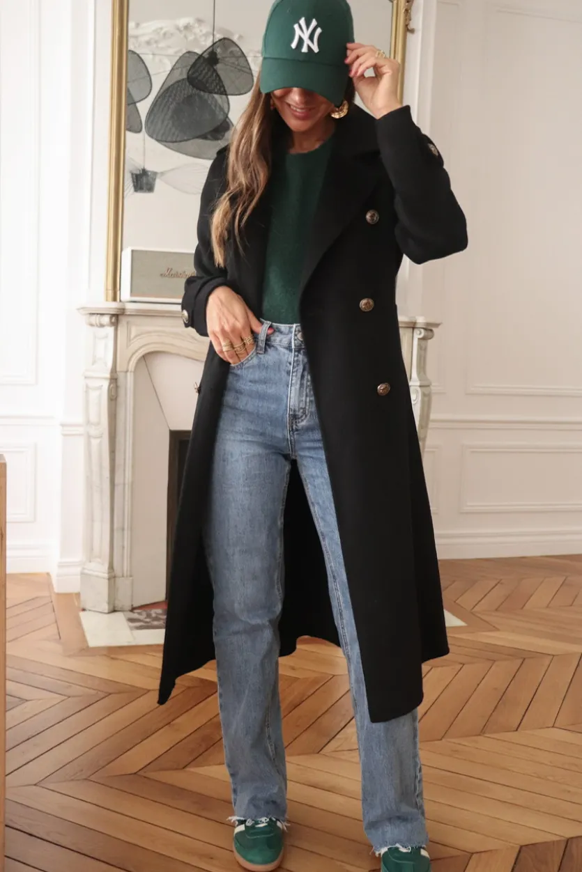 Shop Manteau Apolline Noir Manteaux