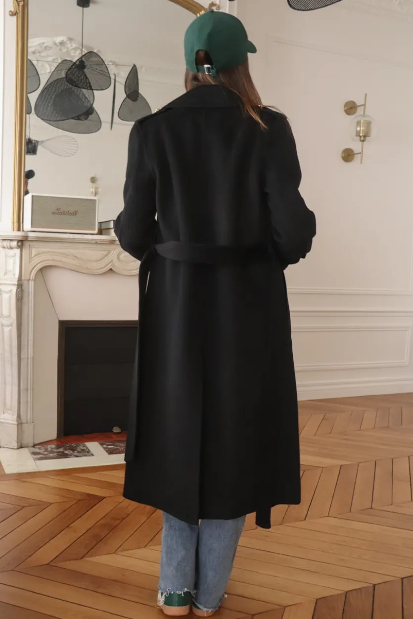 Shop Manteau Apolline Noir Manteaux