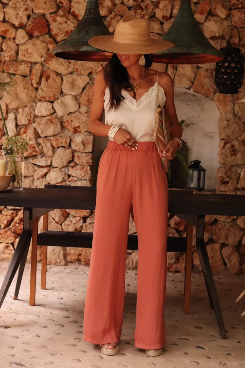 Cheap Pantalon Diva terracotta Pantalons