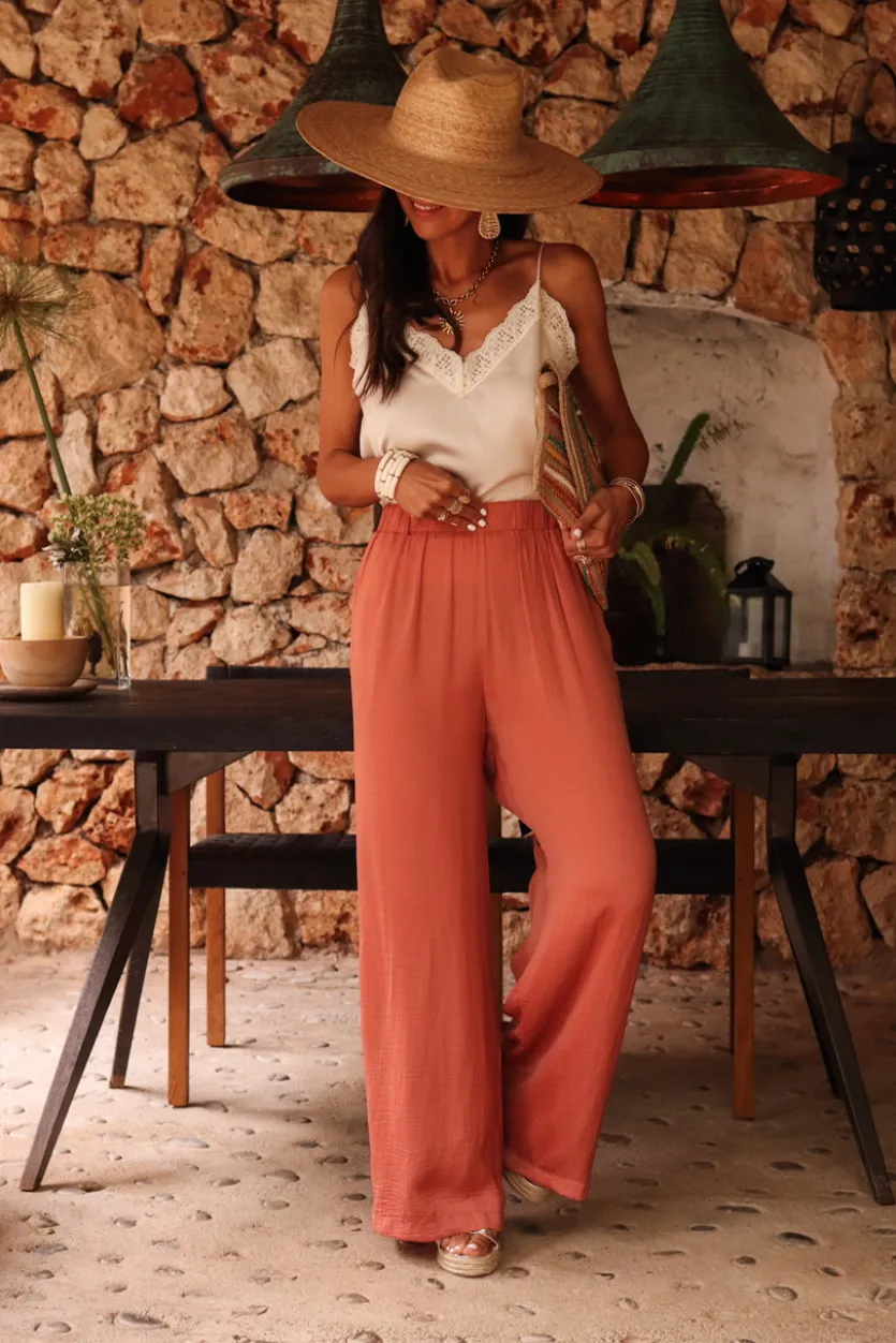 Cheap Pantalon Diva terracotta Pantalons